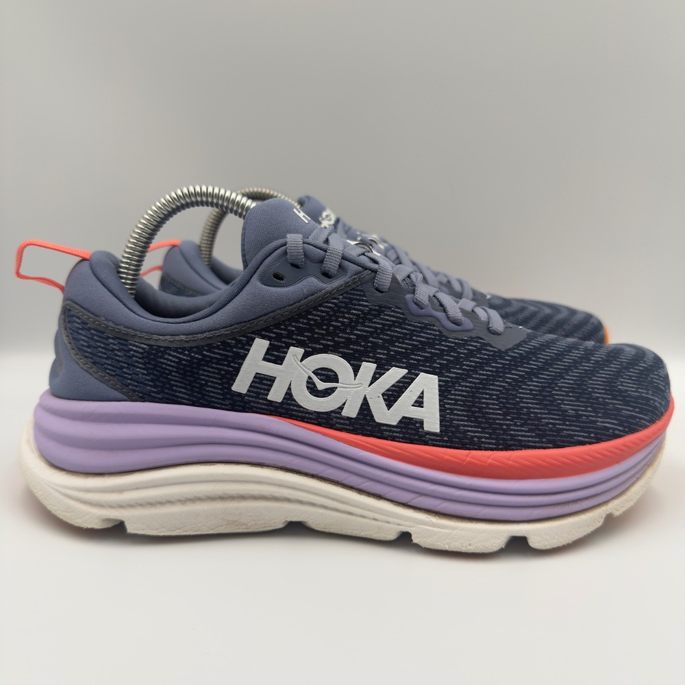 Hoka One One Gaviota 5 Women Size 8 Running Shoes 1134235 Blue Purple Coral